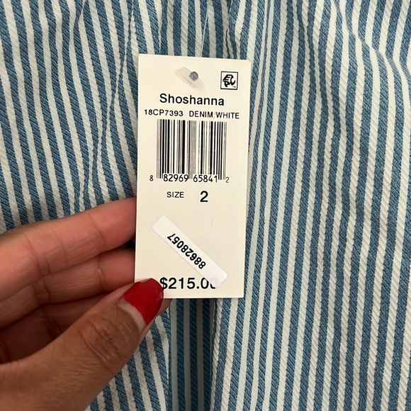 NWT Shoshanna Pinstripe Tie Waist One Piece Swimsuit - Picture 5 of 6